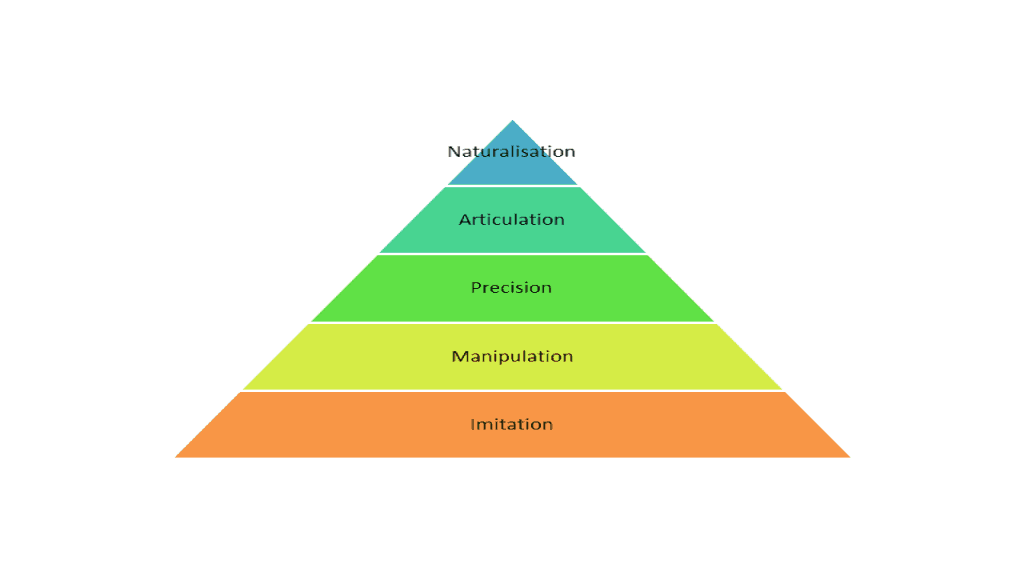 Image showing the five level of psychomotor domain