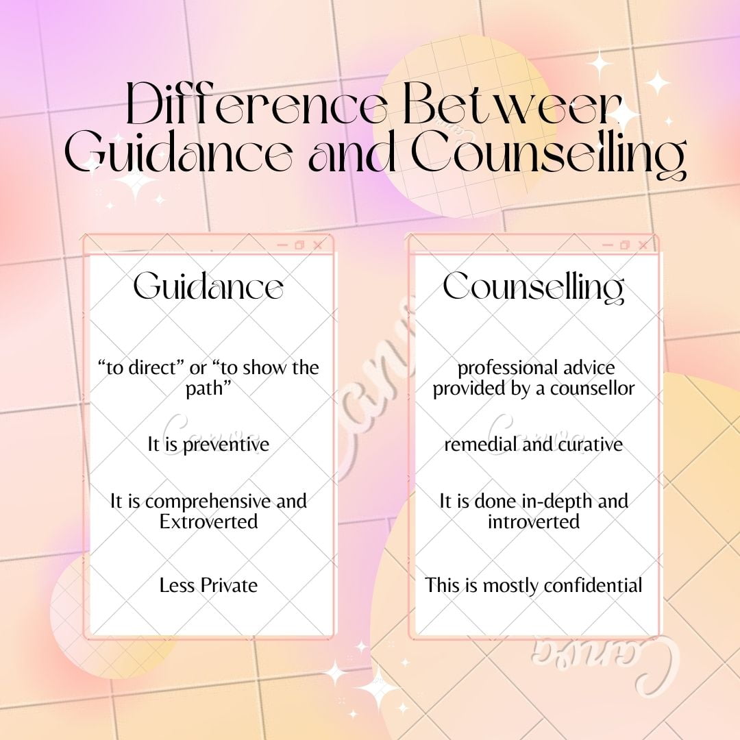12 Difference Between Guidance and Counselling | B.Ed Notes
